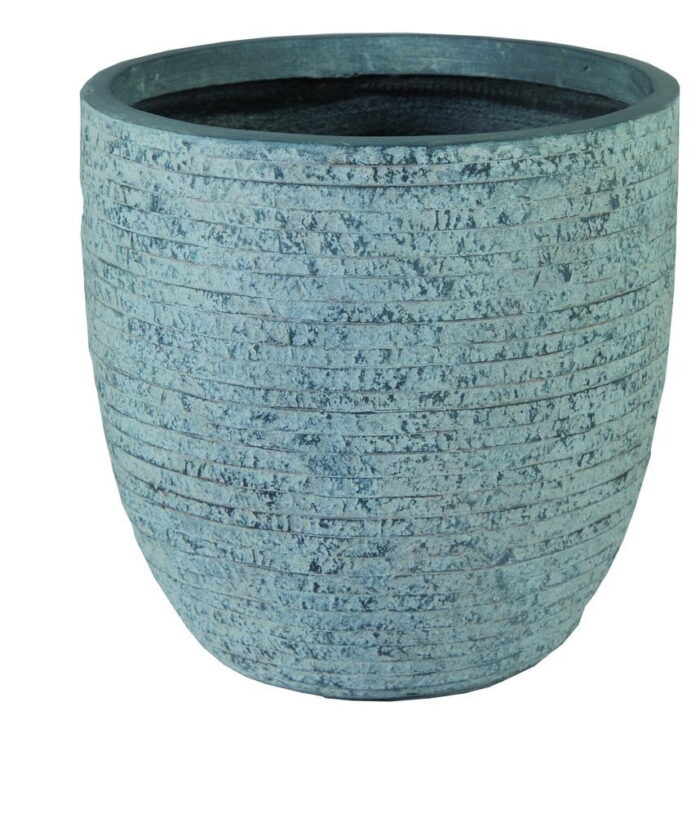 Mcollections Bloempot Utah egg pot washed grey d39h38 Fiberclay clayfibre – grijs