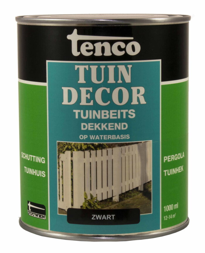 Tenco Tuindecor dekkend zwart 1l verf/beits