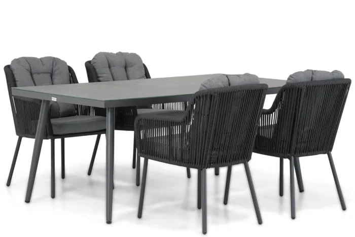 Santika Furniture Tendenza/Sophia 180 cm dining tuinset 5-delig - Transparant
