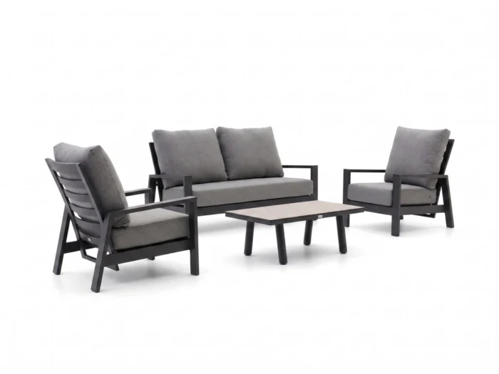 Tierra Outdoor Musone stoel-bank loungeset 4-delig 4-zits verstelbaar - Grijs