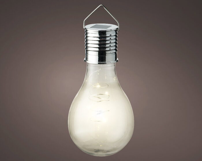 Lumineo Solar bulb d8h14cm transparant – transparant;wit