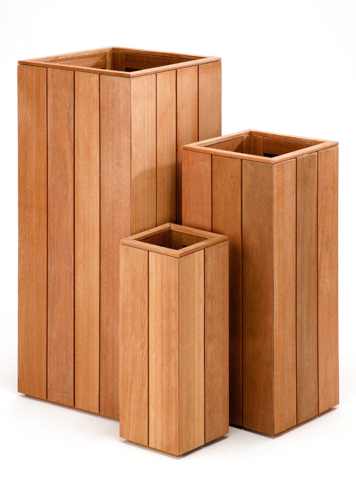 Bloembak plantenbak Bangkirai hardhout 50cm hoog