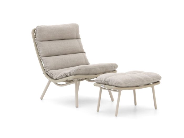 Forza Furniture Forza Marradi lounge tuinstoel met voetenbank Laagste prijsgarantie! – Taupe