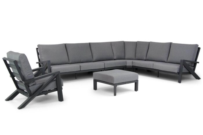 Santika Furniture Cinta hoek loungeset 6-delig – Grijs-antraciet