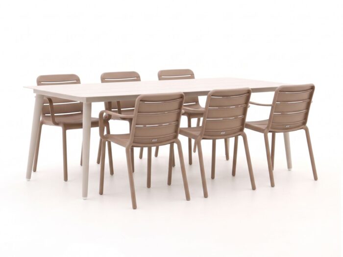 Forza Furniture Narni/Sora 220cm dining tuinset 7-delig stapelbaar