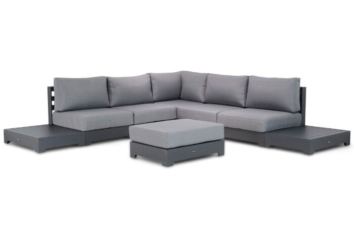 Santika Furniture Phantom hoek loungeset 8-delig – Grijs-antraciet