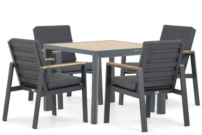 Osmen Lifestyle Marietta/Borello 100 cm dining tuinset 5-delig – Grijs-antraciet