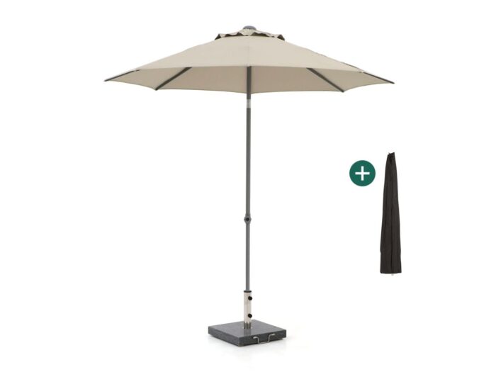 Shadowline Push-up parasol ø 250cm Laagste prijsgarantie! – Taupe