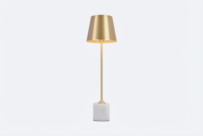 Moderne tafellamp goud 37cm incl. LED dimbaar IP54 oplaadbaar Topi – Taupe-naturel-bruin