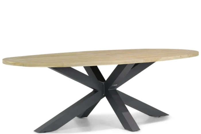 Lifestyle Garden Furniture Brookline dining tuintafel ovaal 240 x 120 cm - Old teak greywash