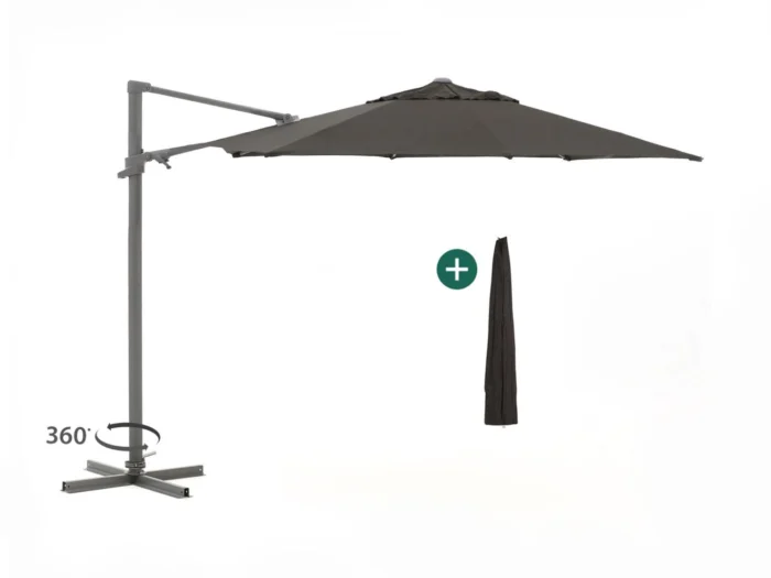 Shadowline Francisco zweefparasol ø 330cm - Zwart