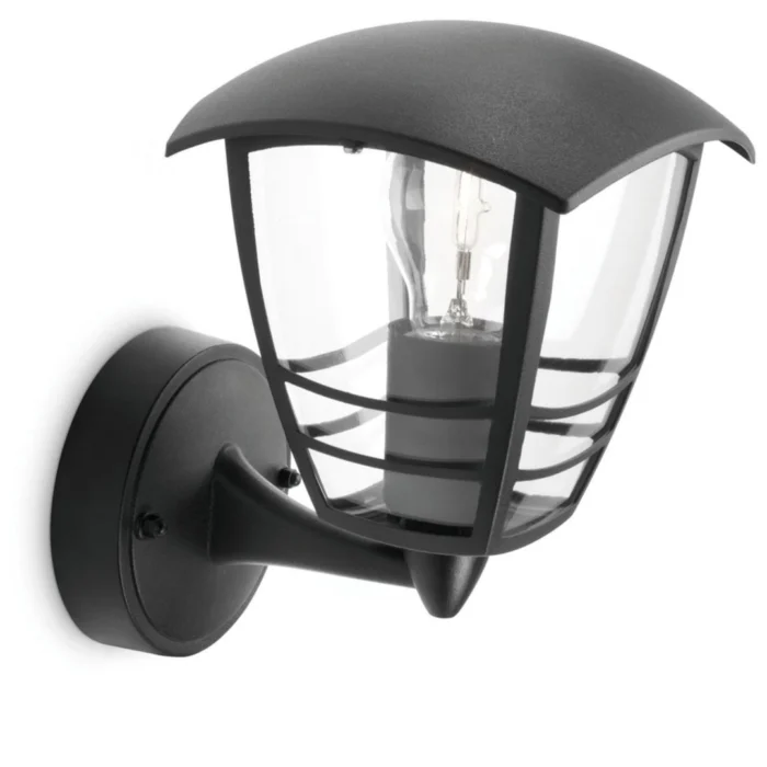 Philips Creek buitenwandlamp omhoog zwart verlichting
