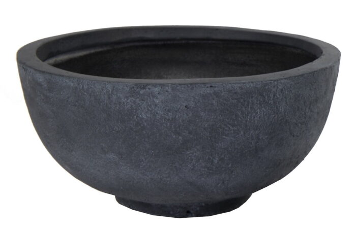 Mcollections Arizona Round Bowl Graphite D36H16.5 bloempot fiberclay clayfibre – grijs
