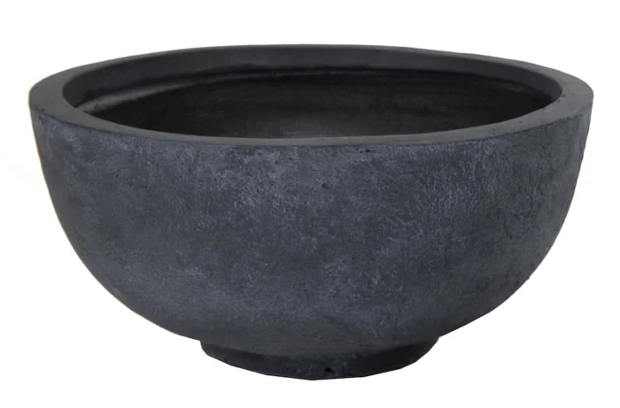 Mcollections Arizona Round Bowl Graphite D36H16.5 bloempot fiberclay clayfibre - grijs