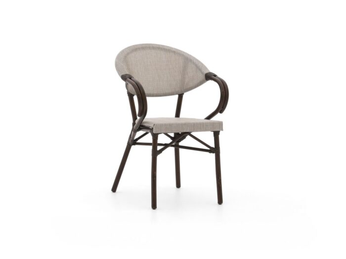 Forza Furniture Forza Alserio dining tuinstoel stapelbaar Laagste prijsgarantie! – Taupe
