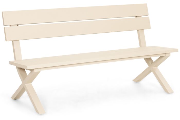 Presto Crosano tuinbank aluminium 160 cm – Zand/Beige