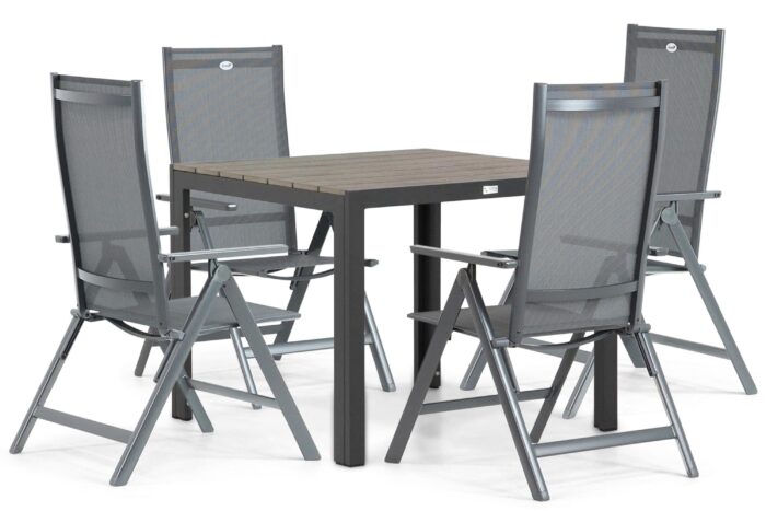 Hartman Aruba/Young 92 cm dining tuinset 5-delig – Grijs-antraciet