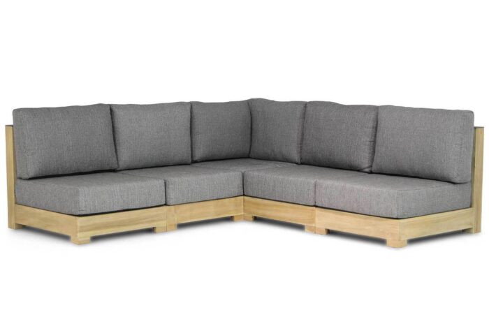 Santika Furniture Levante hoek loungeset 5-delig – Old teak greywash