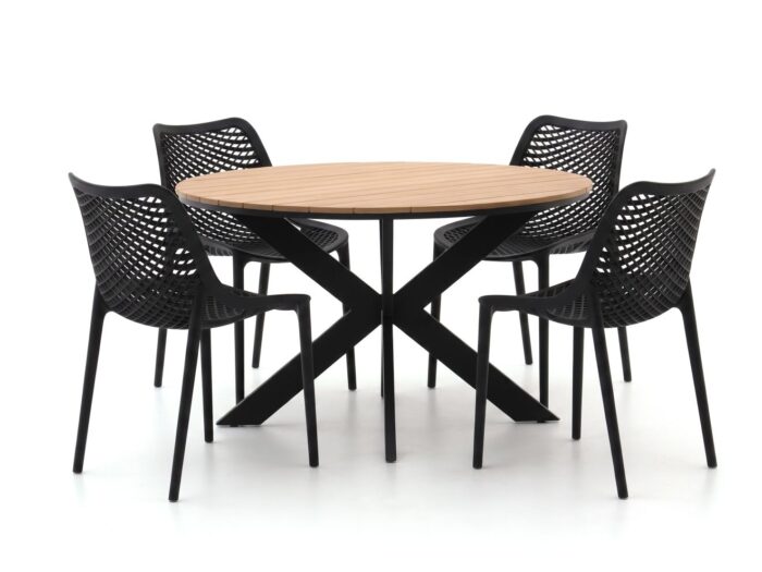 Forza Furniture Forza Ripi/Fidenza ø149cm dining tuinset 5-delig stapelbaar Laagste prijsgarantie!