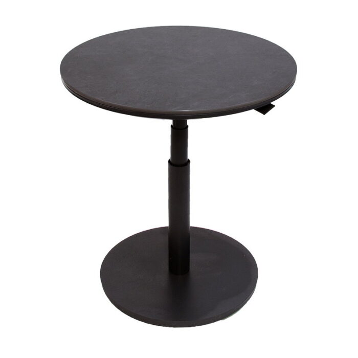 Oosterik home Padroni verstelbare bijzettafel midnight grey stone dia. 59 cm – beige;grijs