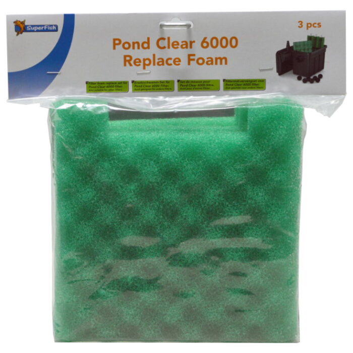 Superfish Pondclear 3000 schuim 3 st – zwart