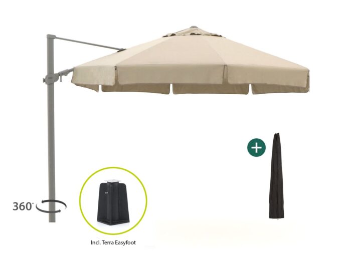 Shadowline Miami zweefparasol ø 350cm Laagste prijsgarantie! – Taupe