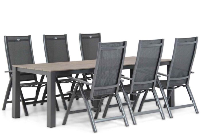 Hartman Royal Club/Valley 240 cm dining tuinset 7-delig – Grijs-antraciet