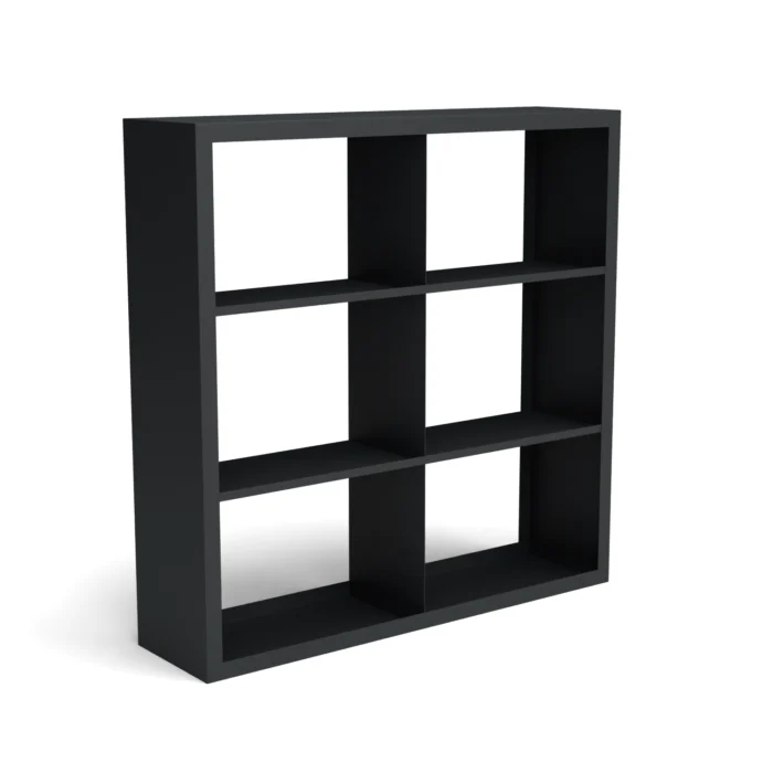 Geroba Beltza zwarte houtopslag onderverdeling 6 vakken 1500x385x1500 mm - zwart