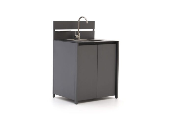 MWH DAS ORIGINAL MWH Buitenkeuken module 80cm incl. spoelbak en kraan Laagste prijsgarantie! – Grijs
