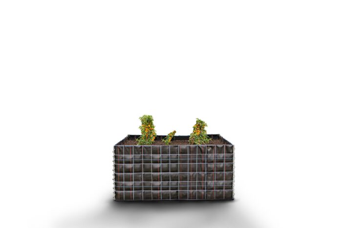Gabiona Deutschland Rechthoekig verhoogd bed zonder stenen Lengte: 130 cm Hoogte: 60 cm Diepte: 60 cm Maaswijdte: 10 x 10 cm