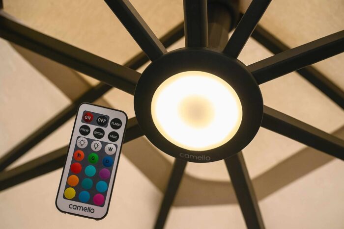 Camello Solva lamp met usb aansluiting – Grijs-antraciet