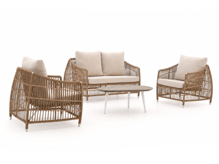 Manifesto Furniture + 10% kassakorting | Manifesto Ortello/ROUGH-K stoel-bank loungeset 4-delig 4-zits