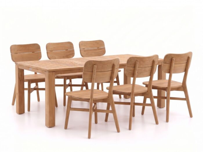 Bellagio tuinmeubelen Omodeo/Buxton 220cm dining tuinset 7-delig