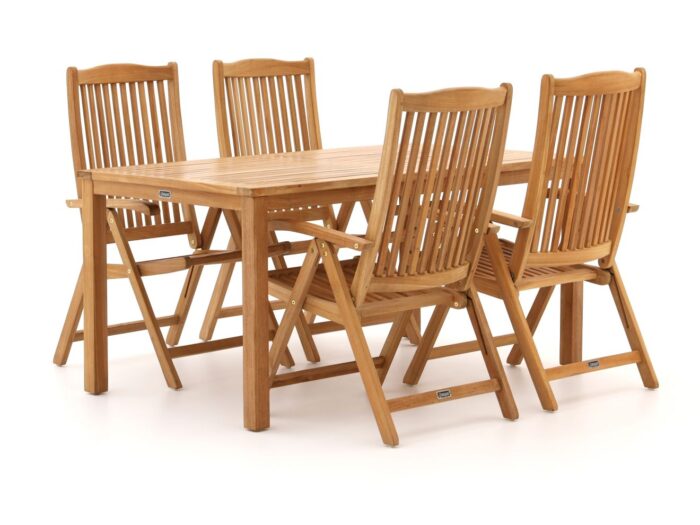 Sunyard Furniture Sunyard Veronica/Liverpool 160cm dining tuinset 5-delig verstelbaar Laagste prijsgarantie! – Bruin