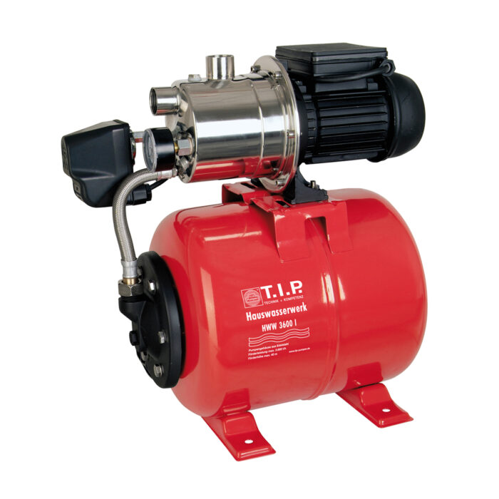 T.I.P. HWW 3600 I Hydrofoorpomp – Rood / zwart / RVS