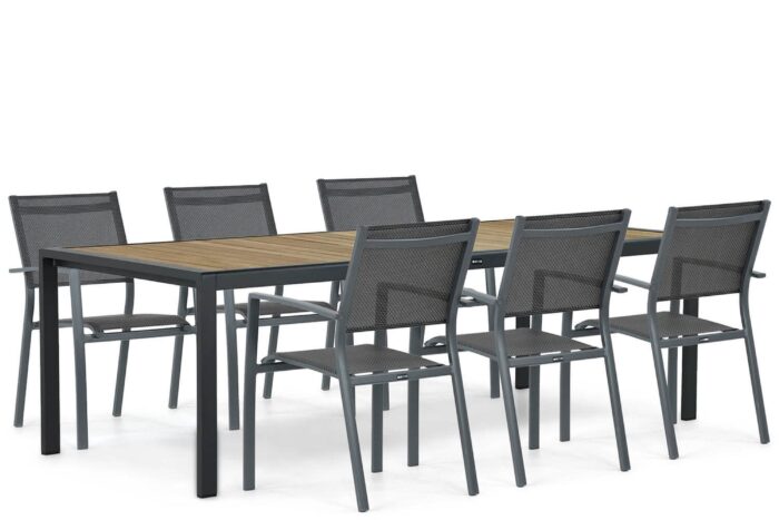 Lifestyle Garden Furniture Sella/Valence 240 cm dining tuinset 7-delig – Grijs-antraciet