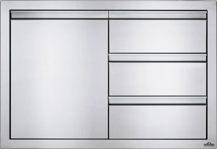 Napoleon grills Inbouwdeur en drie laden combinatie klein (100x71 cm) Napoleon Grill