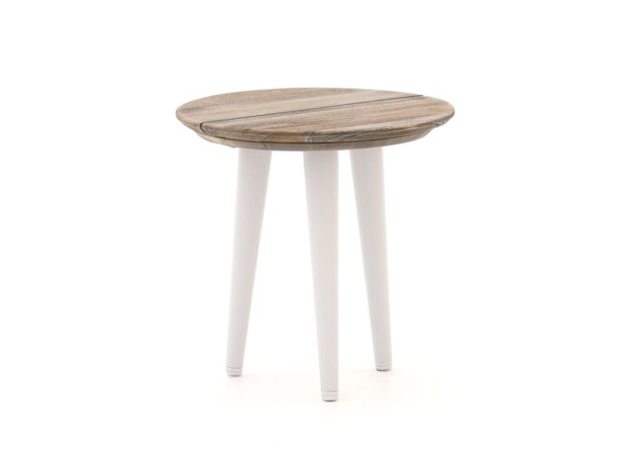 ROUGH Furniture ROUGH-K bijzet tuintafel ø 40cm – Wit