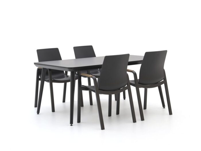 Hartman tuinmeubelen Hartman Flow/Sophie Studio 170cm dining tuinset 5-delig Laagste prijsgarantie! – Grijs