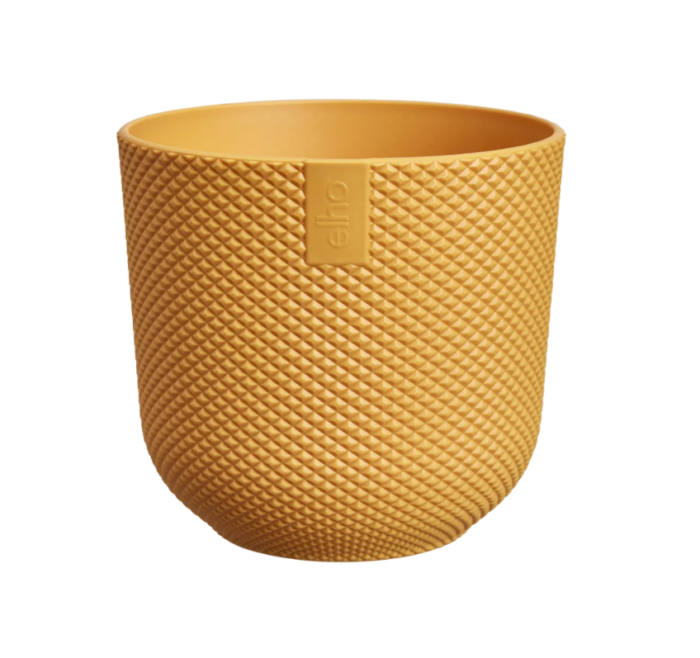 Elho Jazz rond mini 11 cm amber geel bloempot