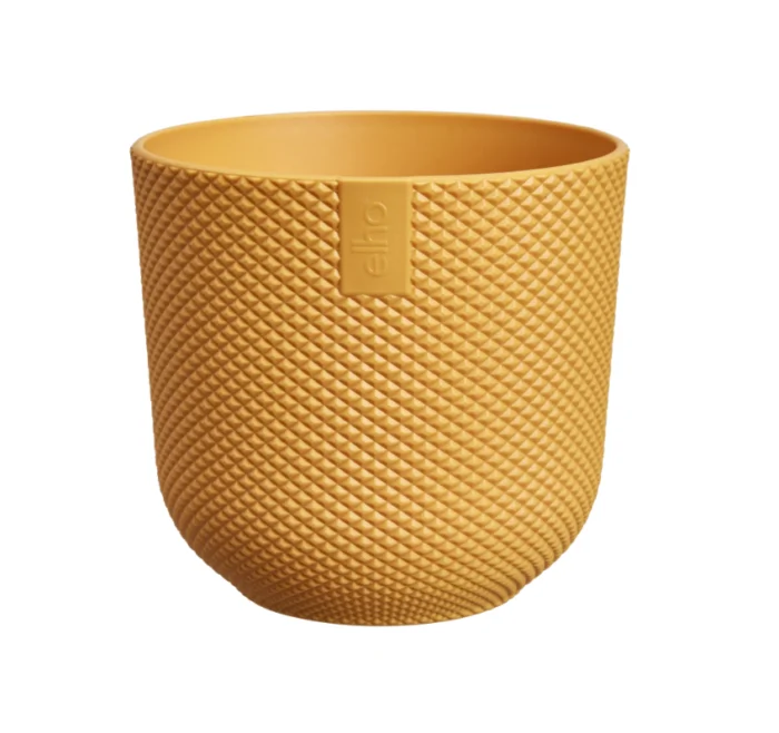 Elho Jazz rond mini 11 cm amber geel bloempot