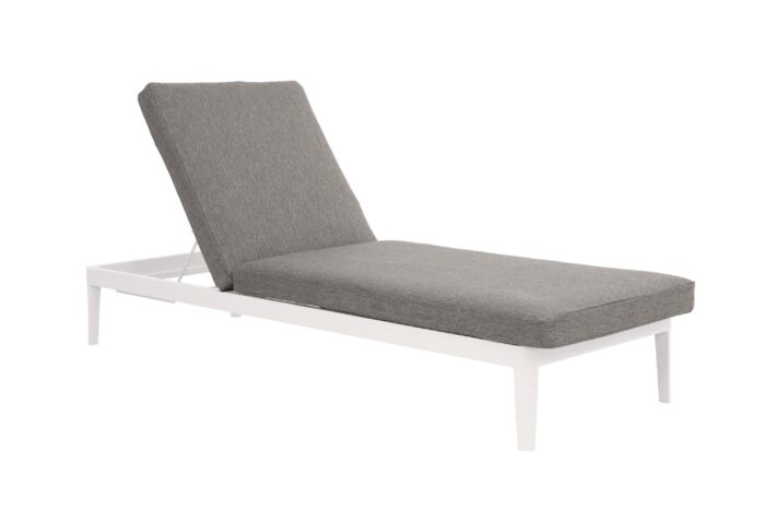 Lifestyle Garden Furniture Mateo ligbed met kussen wit/dark grey