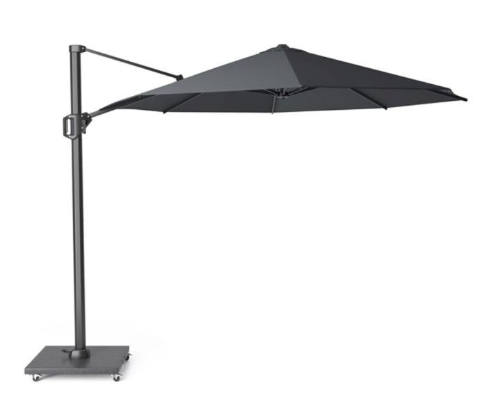 Platinum Zweefparasol Challenger T1 dia. 3,5 meter antraciet zonwering – grijs