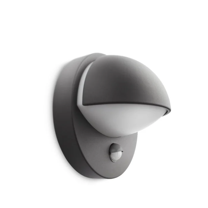 Philips June buitenwandlamp met sensor antraciet verlichting - grijs;zwart