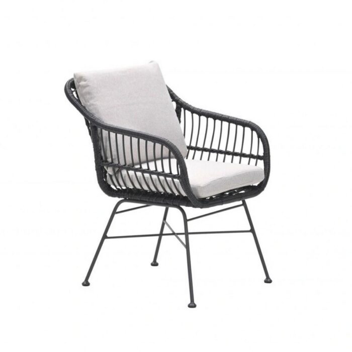 Garden impressions Margriet Dining Fauteuil Zwart/Dessert Sand – grijs;zwart