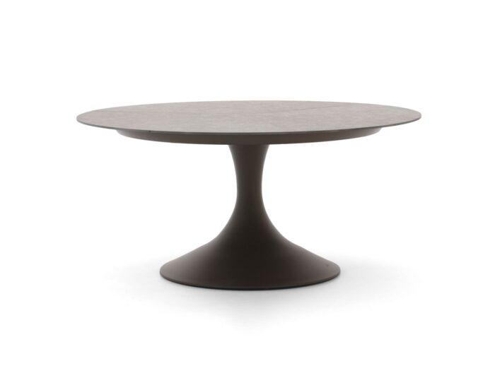 SUNS Nova low dining tuintafel ø 150cm (h: 68cm) – Taupe