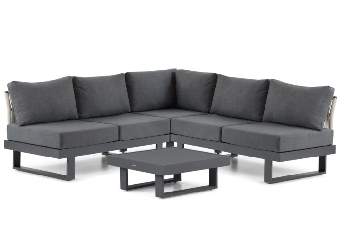 Lifestyle Garden Furniture Lorenzo hoek loungeset 4-delig - Grijs-antraciet