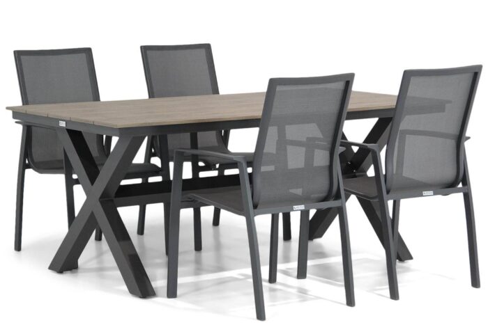 Lifestyle Garden Furniture Ultimate/Forest 180 cm dining tuinset 5-delig – Grijs-antraciet