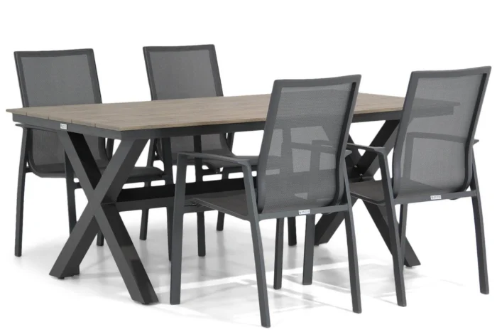 Lifestyle Garden Furniture Ultimate/Forest 180 cm dining tuinset 5-delig - Grijs-antraciet