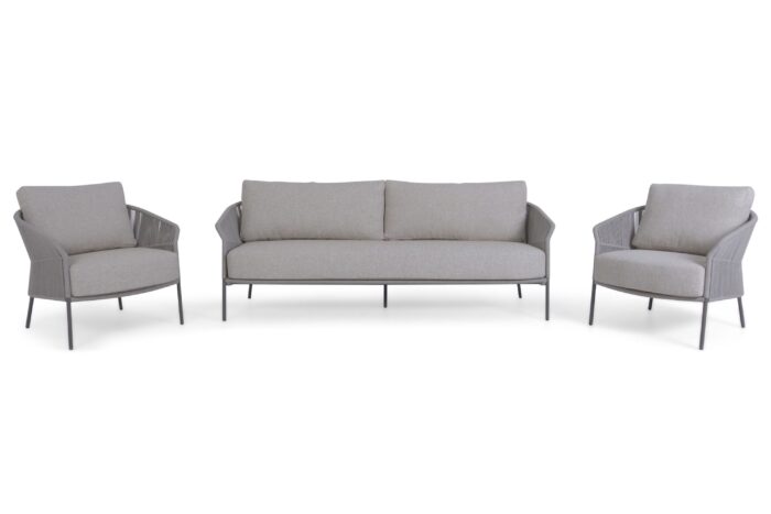 4 Seasons Outdoor Florence stoel-bank loungeset 3-delig – Transparant